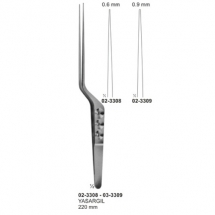 Micro Forceps, Ligature Forceps (Light Patterns) Bayonet - Shaped